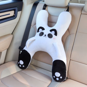 Prevent Leaning Head Back Seat Sleeping Comfort During Long Distance Travel Kids Car Neck Pillow with Seat Belt Safety Sleep Aid