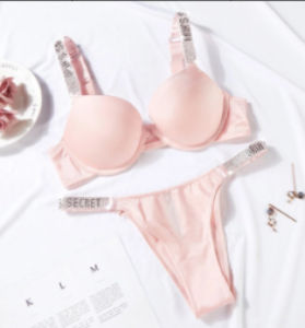 ชุดบราพิมพ์ตัวอักษรใหม่ของ Victoria Secret สำหรับผู้หญิง/ชุดชั้นใน V SDR4