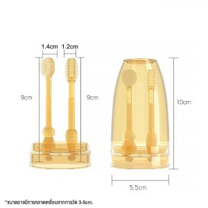 POTIKA ชุดดูแลเด็ก พร้อมกล่อง แปรงลิ้นเด็ก ซิลิโคน ชุดแปรงสีฟันเด็ก แปรงทำความสะอาดลิ้น เคลือบลิ้น ทำความสะอาดช่องปาก ชุด 2 ชิ้น