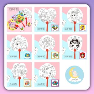 Mainan Edukasi DIY Mewarnai Kipas Kertas Prakarya Anak Art craft