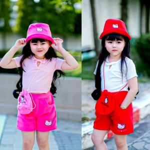 ชุดเซตเด็กผู้หญิงชุดเซตผ้าร่อง