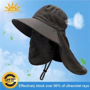 Summer Sun Hats UV Protection Outdoor Hunting Fishing Cap for Men Women Hiking Camping Visor Bucket Neck Fisherman Hat