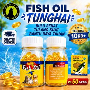 SEMPATI Minyak Ikan Fish Oil Natural Extract Minyak Ikan 50 Kapsul Vitamin Obat Hewan Hamster Tunghai Tung Hai Sugar Glider Ayam Fish Liver Oil Tunghai Mini Kemasan Botol Tung Hai