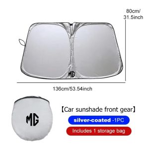 kkmf Foldable Twin Ring Vehicle Window Sun Shade UV Heat Insulation Mesh Visor Curtain Suitable for MG HS ZS GS MG3 MG5 MG6 Hector H5K8Q