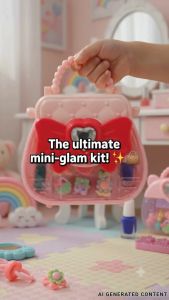 SK Kids Cute Fashion Handbag with Rings and Nail Care Toy Set