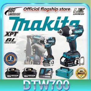 MAKITA DTW700 lmpact Wrench CordlessElectric lmpact Wrench High TorqueEquipped with 2 pos 18V Lithium BatteryPower To