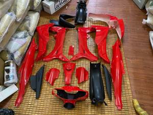 Bộ vỏ nhựa xe máy Jupiter V hàng Việt Nam loại 1 màu Đỏ