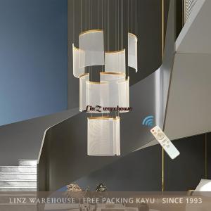 Lampu Gantung 11 LIGHT GOLD STAIRWAY 3 COLOUR LED pendant light