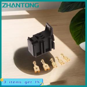 ZHANTONG 5 Sets Lot DIY Accessories Car Relay Connector Socket Without Wire With Terminal Modified Nylon Flame Retardant