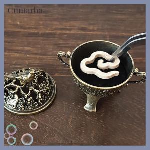 [Cumarba] Magpie Lucky Incense Metal Lotus Incense Bowl Incense Holder With Handle Yoga Meditation Home Decor Ancient Style