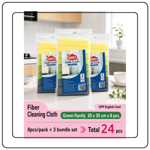 【JJ HOME】Kitchen Cleaning Cloth Bundle Set / Absorbent Fiber Dish Towels / Reusable Silver Mesh Cloth Packs