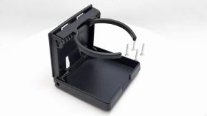 2PCS Adjustable Folding Drink Holder with Screws/Adjustable Cup Holder for Marine/Boat/Caravan/Car (Black)