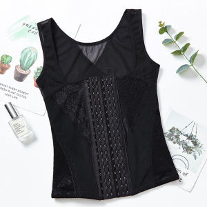 AJM Size M-4XL Breathable Corset Singlet Shapewear Vest Waist Trainer Body Shaper 2 Tulang 18 Hooks Bengkung Girdle Korset
