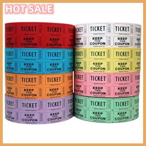 🔥🔥🔥dingdaocunz 1000Pcs Colorful Tearable Raffle Tickets Double Rolls Admission Ticket Game Ticket For Events Carnivals Entry Class Reward