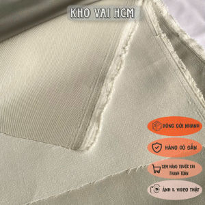 Vải Gabardine Xám Sọc Lót Ép Keo Khổ 1m5 - May Vest Đồ Tây Quần Suông - Dày Vừa Mềm Mại