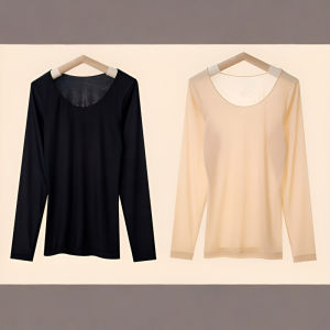 Womens Ultra-Thin Thermal Underwear Autumn Winter Seamless Base Layer/Skin-Friendly Daily Wear/Thermal Wear For Ladies