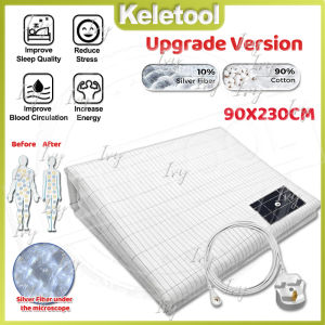 Grounding Sheet Earthing Sheet Groundingwell Mat Bed Sheet Grounding Mat for Bed Grounding Blanket Earthing Mat Grounding Pad Organic Cotton and Silver Fiber Improve Sleep Destress
