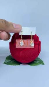 Anting Desi Titanium & Bandul Permata Mutiara Anti Karat