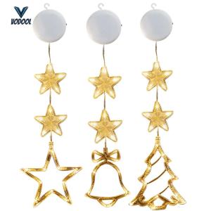 Christmas LED Sucker Lamp Warm White 3 Pack with Suction Cup for Christmas Home Shop Party Gifts for Glass Windows Outdoor Decor [Vodool Center]