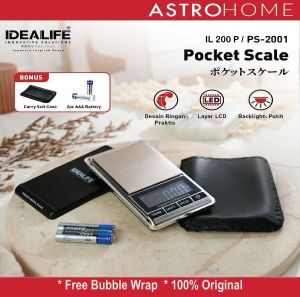 Idealife - Timbangan Emas Saku Digital Pocket Scale IL200P IL 200 P / PS2001 PS 2001