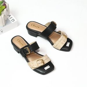 Sandal heels wanita hak tahu 3cm - NIKEN