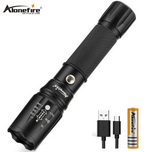 AloneFire X590 XML-T6 Strong light LED flashlight Waterproof zoomable aluminum alloy tactical torch