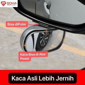 AM-20 Kaca Spion Car Wide View Blind Spot Mirror Universal Tambahan Spion Mobil Jernih