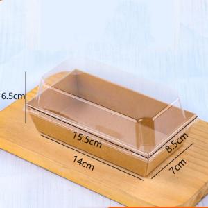 25/50/100PCS Cake  Sandwish  Baking Packaging White Brown Red Green  Square Rectangular Transqarent Paper Plastic  Dessert