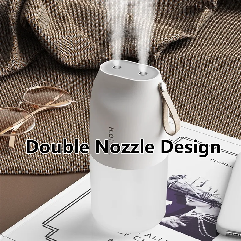 无线双喷头加湿器Double Nozzle Wireless Air Humidifier Night Lights