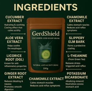 GERD Shield Plus - Natural na Lunas Laban sa GERD Hyper Acidity at Peptic Ulcer. For a Healthy Digestive System. (Pwede sa Diabetic). Mabisa Din Pampabawas ng Timbang