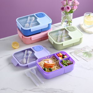 Salad Box Good Sealing Performance Removable Divider Portable Lunch Box Eco-friendly Pp Material