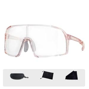 แว่นตาปั่นจักรยานแบบสปอร์ตกรอบพลาสติกยืดหยุ่นได้แว่นตาปั่นจักรยานบังแสงแดดเพื่อความปลอดภัยในการขับขี่ตอนกลางวัน