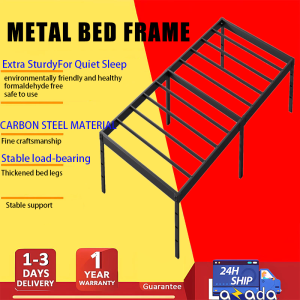 Iron Bed Frame Queen＆King size Four Sizes Metal bed frame Iron frame bed Single bed Double bed Queen size bed High load-bearing frame bed Iron frame