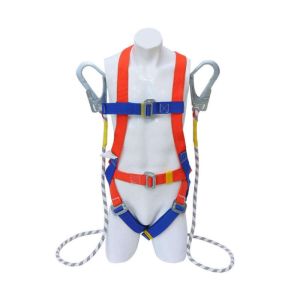 QEARC Double-hook Safety Belt Wear-resistant Buffer Full-body Safety Belt Protective High-altitude Five-point Harness Construction Work