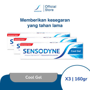 Sensodyne Toothpaste Pasta Gigi Sensitif Sensasi Extra Segar Cool Gel 3x160gr [TRIPLEPACK]