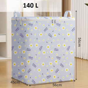 MGHL0766 Storage Box Lipat Serbaguna Motif Bunga Box Penyimpanan Selimut Bedcover dan Baju Ukuran 140L 180L