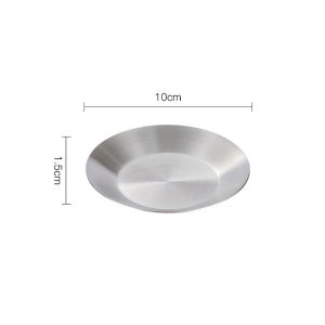 304 Stainless Steel Sauce Dishes Korean Pickle Spice Barbecue Plates Golden Silver Saucer Appetizer Serving Tray Kitchen
