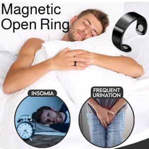 Mens Personalized Magnetic Healthcare Ring Ring Open Rose Gold Plated Ring Magnetic Gold Ring