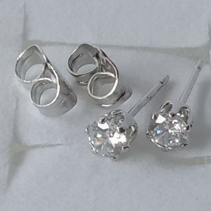 ANTING TUSUK MATA PUTIH ANTI KARAT SILVER