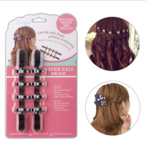 2pcs Waterfall Braid Creator Plastic Styling Tools Black Hair Braid Maker Styling Tool Hair Device Centipede Braiders