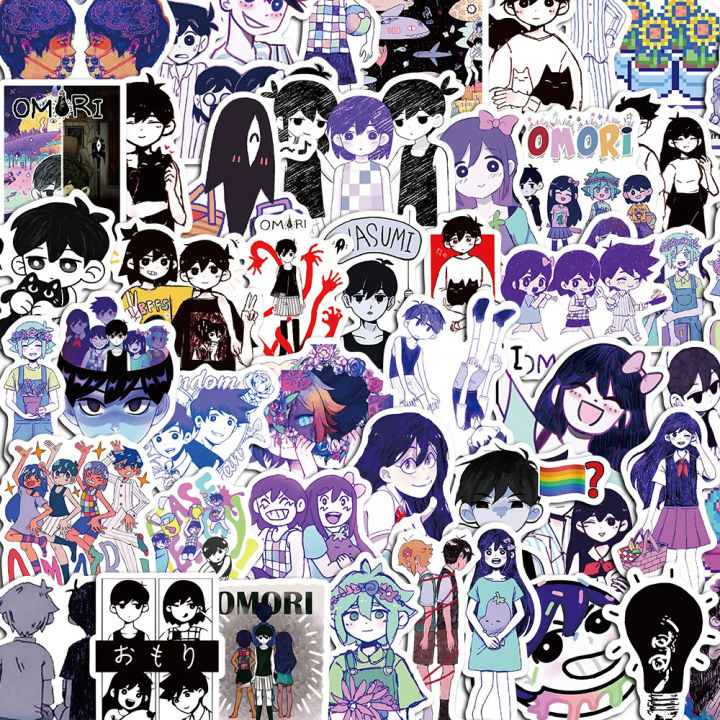 10/50ชิ้น Omori เกมการ์ตูนน่ารักสติกเกอร์แพ็ค DIY สเก็ตบอร์ดรถ ...