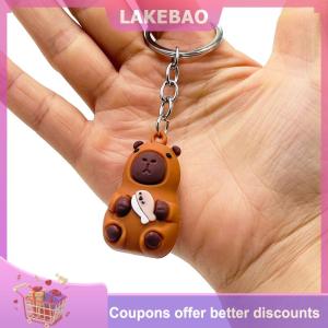 【LAKEBAO】 Phim Hoạt Hình Móc Chìa Khóa Capybara Điện Thoại Mặt Dây Chuyền Tai Nghe Trường Hợp Charms Túi Trang Trí Nội Thất Phụ Kiện