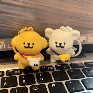 Cute Line Puppy Keychains Cartoon Puppy Dog Keyring Bag Decorate Pendant Best Friend Couple Gift