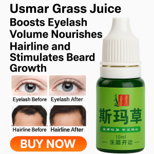 Xinjiang Pure Usma Grass Juice Hair Growth Serum Eyelash and  Eyebrow Growth Liquid Hairline Growth Nourishing Liquid Fast Promotes Hair Growth For man and woman