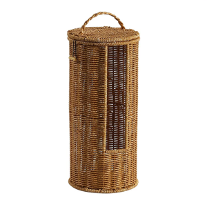 Multipurpose Bathroom Basket With Dustproof Cover Cylindrical Storage Holder for Tissues Towels Bathroom Accessory