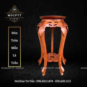 Đôn Tròn Chân Kiểu gỗ Hương Đá kích thước Mặt 30 cm Cao 50 60 70 cm trang trí nhà cửa