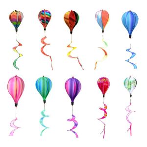 NALANILI Plastic Material Air Balloon Giant Size Rainbow Colors Rainbow Decoration Wind Twister Color-changing Film Rotating Windmill Outdoor Decoration