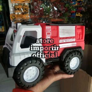 Mainan Anak Mobil Truck Pemadam Kebakaran AK 90 Kemasan Kantong | Mainan Anak Super Heavy Truck Pemadam Murah Jalan Manual Tanpa Baterai | Mainan Truck Damkar Anak Ukuran Sedang Truck Fire