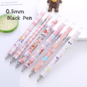 6Pcs Cute Ballpens Set 0.5mm Black Pen For Writing School Office Supply Stationery Student