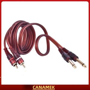 Miễn phí vận chuyển✨ 1.5m cáp dual RCA Nam để kép 6.35 mét 1/4 inch Nam Mixer Cáp âm thanh
